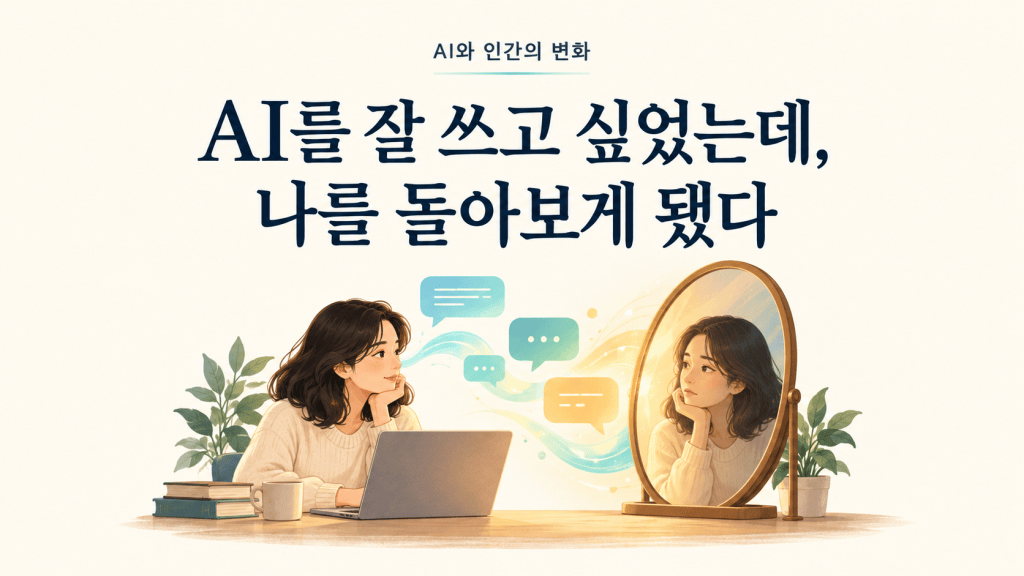 AI를 잘 쓰고 싶었는데, 나를 돌아보게&nbsp;됐다